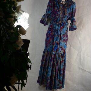 Papillon Bohemiam Two Piece Skirt Top Paisley SZ XL NWT #B33